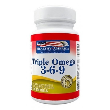 Triple Omega 3 6 9 Healthy America 120 Softgels (Entrega Inmediata)