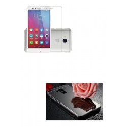 Kit Bumper De Aluminio Negro + Vidrio Plano Huawei Gr5 (Entrega Inmediata)