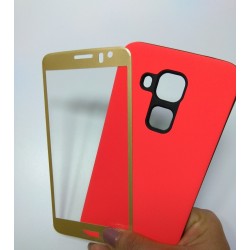 Kit Protector Nova Plus Anti-impacto Rojo + Curvo 3d Dorado (Entrega Inmediata)
