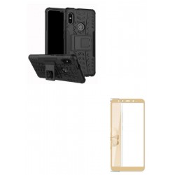 Kit Estuche Armadura Negro + Vidrio 3d Xiaomi Redmi Mi A2 (Entrega Inmediata)