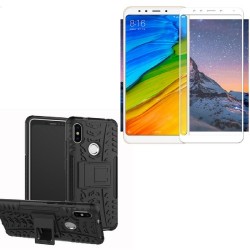 Kit Estuche Armadura + Vidrio 5d Xiaomi Redmi Mi A2 Blanco (Entrega Inmediata)