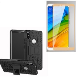 Kit Estuche Armadura + Vidrio 5d Xiaomi Redmi Mi A2 Dorado (Entrega Inmediata)