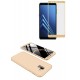 Protector 360 Samsung Galaxy A8 2018 Dorado + Vidrio 3d (Entrega Inmediata)