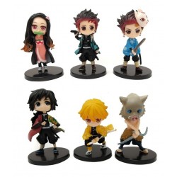 Demon Slayer Kimetsu No Jaiba Colección 6 Figuras En Bolsa (Entrega Inmediata)
