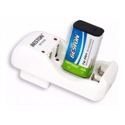 Bateria Pila Beston 9v 250 Mah Recargable + Cargador Aa Aaa (Entrega Inmediata)