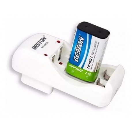 Bateria Pila Beston 9v 250 Mah Recargable + Cargador Aa Aaa (Entrega Inmediata)