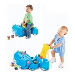 Andadera Fisher Price 2 En 1 Hipopotamo Traga Bloque (Entrega Inmediata)