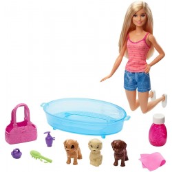 Muñeca Barbie Baño De Mascotas Perritos Incluye Accesorios (Entrega Inmediata)