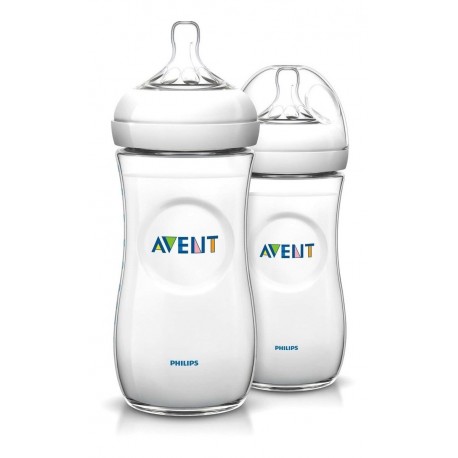 Avent Tetero Biberon Natural 11 Oz 330 Ml X2 Und 3m+ (Entrega Inmediata)