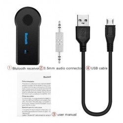 Receptor Bluetooth 3,0 Para Carro Adaptador 3,5mm Jack Músic (Entrega Inmediata)