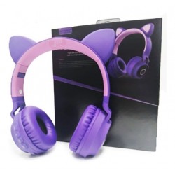 Audífonos Bluetooth, Fm, Diadema Orejas Gato Gatito + Obs (Entrega Inmediata)