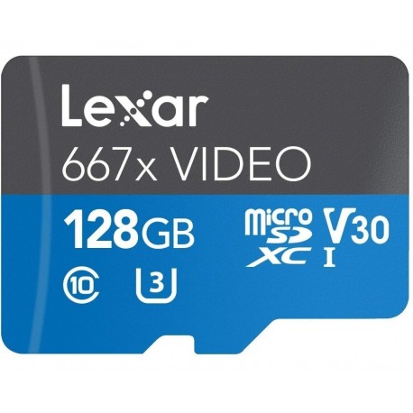 Memoria Micro Sd Lexar 128 Gb V30 U3 667x Video (Entrega Inmediata)