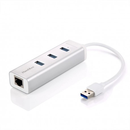 Adaptador Conversor Usb 3.0 A Rj45 Gigabit Con Puertos Usb (Entrega Inmediata)