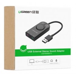 Tarjeta De Sonido Ugreen Usb Microfonos Y Doble Audifono (Entrega Inmediata)