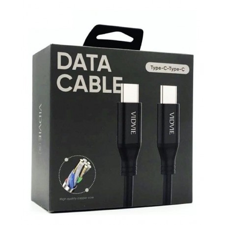 Vidvie X Tipo-c To Tipo-c Usb Cable Xl-cb406 De Dos Metros (Entrega Inmediata)