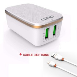 Cargador Celular Ldnio A2204 Con Cable Lightning iPhone iPad (Entrega Inmediata)