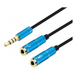 Cable Splitter Divisor Audio De 3.5mm Micrófono Y Audífono (Entrega Inmediata)
