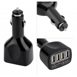 Cargador Usb Para Carro 4 Usb 12v A 5v Tabaquera Calidad (Entrega Inmediata)