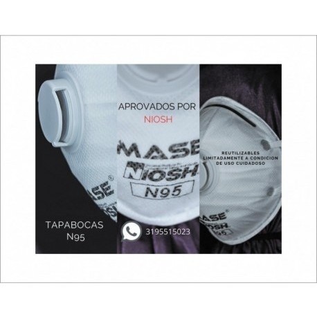 Tapabocas N95 Mase N95 Con Valvula Certif. Niosh (entrega (Entrega Inmediata)