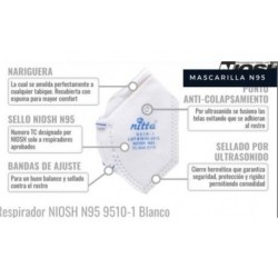 Tapabocas 10 Und Nitta N95 Ref 9510 Niosh (entrega Inmediata (Entrega Inmediata)