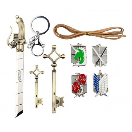 Llavero Ataque A Los Titanes Set X 8 Shingeki No Kyojin (Entrega Inmediata)