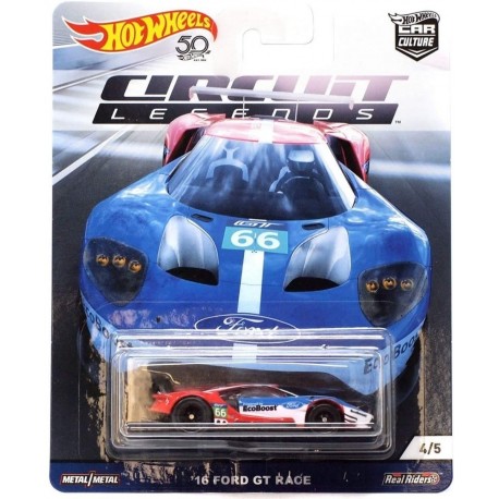 Auto Hot Wheels Circuit Legends 16 Ford Gt Race (Entrega Inmediata)