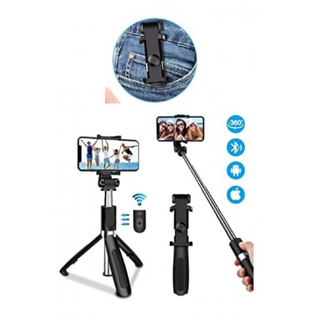 Soporte Celular Selfie Palo Stick Bluetooth Tripode 3 En 1 (Entrega Inmediata)
