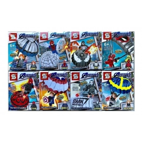 Figura Mini Avengers Set X8 Bloques De Construcción (Entrega Inmediata)