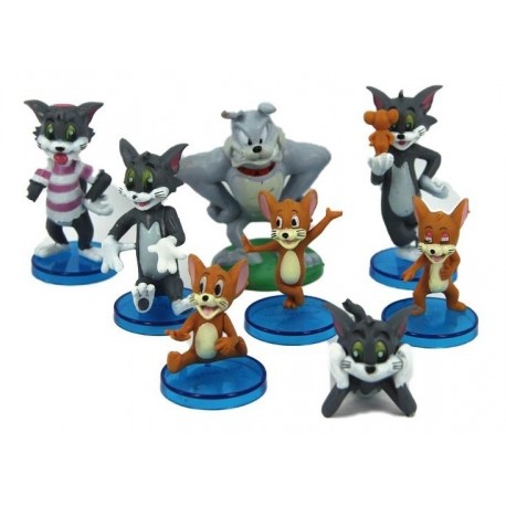 Figura Tom Y Jerry Set X9 Caricatura (Entrega Inmediata)