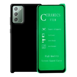 Funda Estuche Silicone Case + Vidrio Ceramic Samsung Note 20 (Entrega Inmediata)