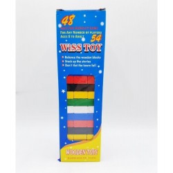 Juego Jenga De 54 Piezas Bloques 1 Dado 22cm Alto Wiss Toys (Entrega Inmediata)