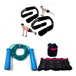 Tobilleras 10lb (5lb C/u) + Lazo + Soporte Push Up (Entrega Inmediata)
