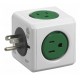 Multitoma Powercube By Allocacoc Original · 5 Tomas - Verde (Entrega Inmediata)