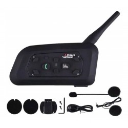 Intercomunicador Casco Moto Bluetooth Manos V6 Riders 1200mt (Entrega Inmediata)