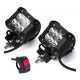 2 Exploradoras 6 Led 7600lm 48w Fijas Estrober Luz Blanca (Entrega Inmediata)