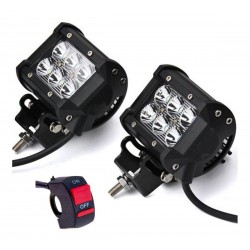 2 Exploradoras 6 Led 7600lm 48w Fijas Estrober Luz Blanca (Entrega Inmediata)