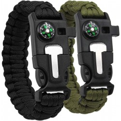 Pulsera Manilla Brazalete Paracord Brujula Pito Supervivenci (Entrega Inmediata)