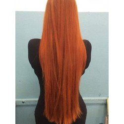 Extensiones De Cabello Seminatural Cobrizo Extralargas 60cm (Entrega Inmediata)