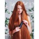 Extensiones De Cabello Seminatural Largo Cobrizo (Entrega Inmediata)