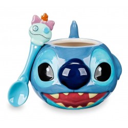 Stitch Mug Vaso Original De Lujo Disney Con Cuchara (Entrega Inmediata)