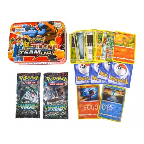 Cartas Pokemon Estuche Metalico X60 Cartas Edicion De Lujo (Entrega Inmediata)