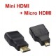 Adaptador X2 / Convertidor Mini + Micro Hdmi A Hdmi 1080p 4k (Entrega Inmediata)