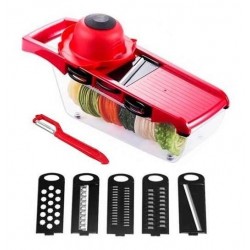 Rallador Cortador De Fruta Verdura Con 6 Cuchillas + Pelador (Entrega Inmediata)