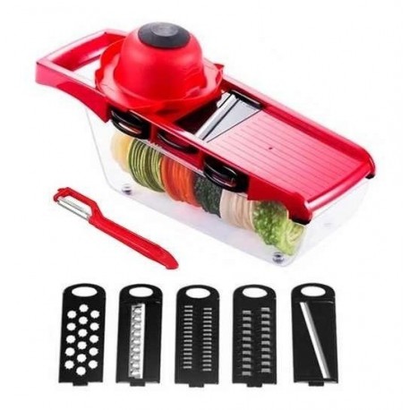 Rallador Cortador De Fruta Verdura Con 6 Cuchillas + Pelador (Entrega Inmediata)