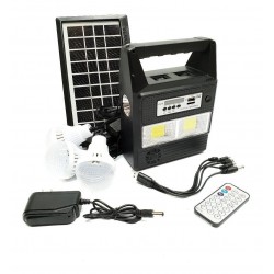 Kit Panel Solar +3 Bombillos+radio Mp3+ Bluetooth Power Bank (Entrega Inmediata)