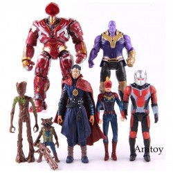Vengadores Iron Man Thanos Groot Colección X7 Figuras + Obse (Entrega Inmediata)