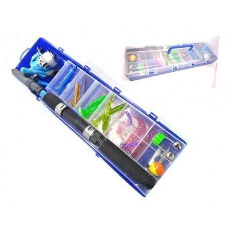 Kit Set De Pesca Caña De Pescar Bara Carretel + Accesorios (Entrega Inmediata)