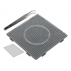 Placa Tablero Pegboards Hama Beads Midi + Pinza,papel Perler (Entrega Inmediata)