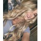 Extensiónes De Cabello Seminatural Rubio Platino Ondulado (Entrega Inmediata)