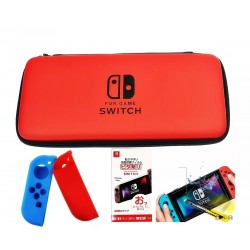 Estuche Rígido Nintendo Switch + Siliconas + Vidrio Templado (Entrega Inmediata)
